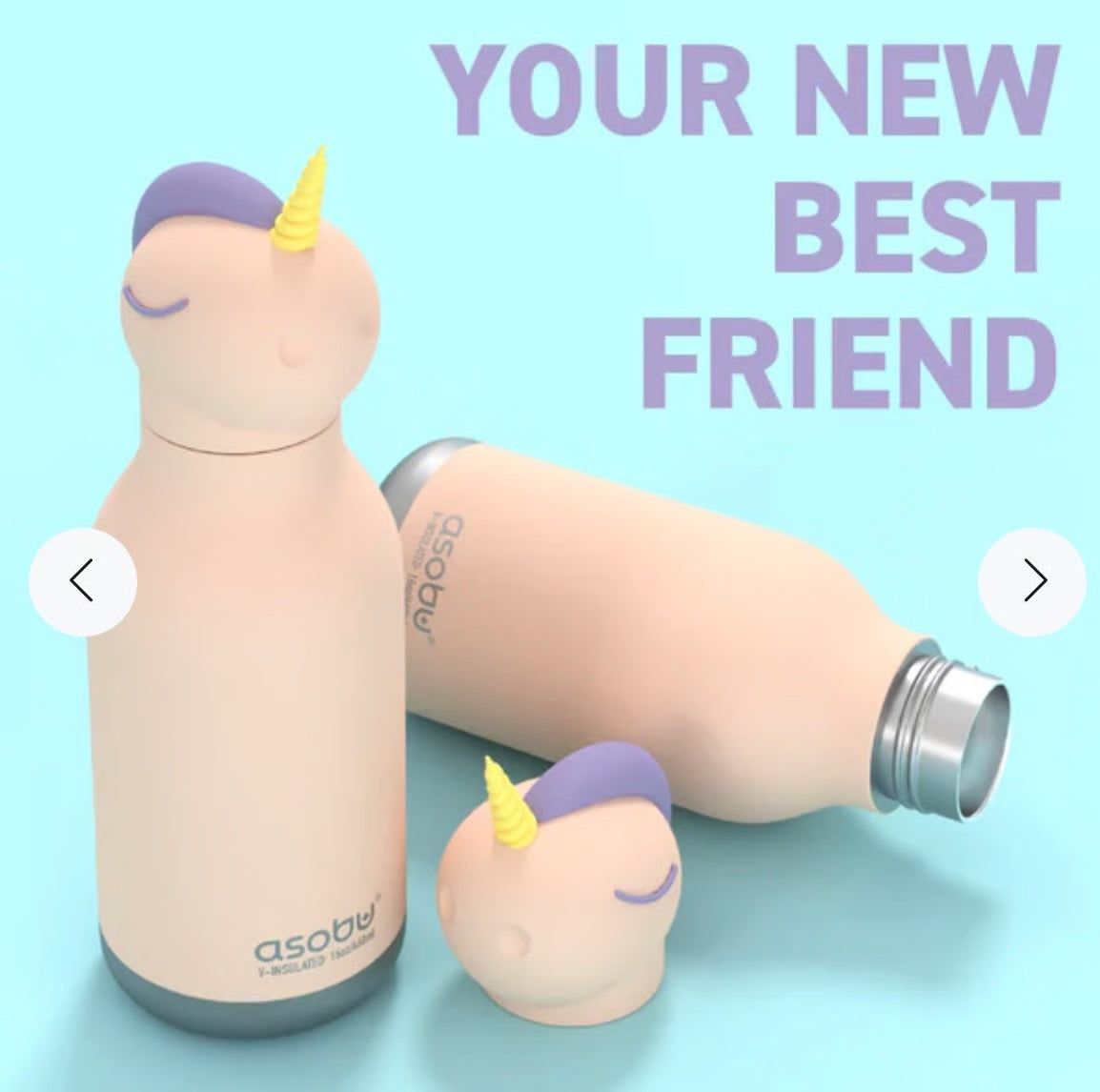 Animal Bestie Water Bottle, Qualle