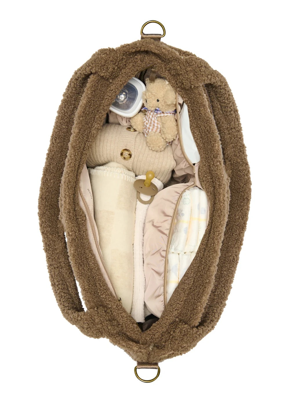 Studio Noos - Braune Teddy-Wickeltasche