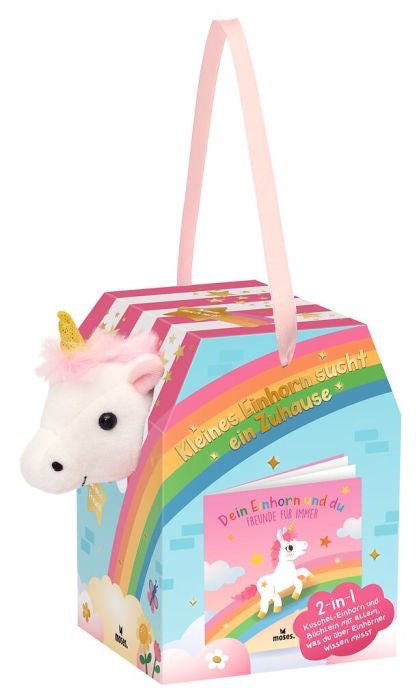Moses - Kleines Einhorn sucht ein Zuhause - Buch und Kuscheltier im Set