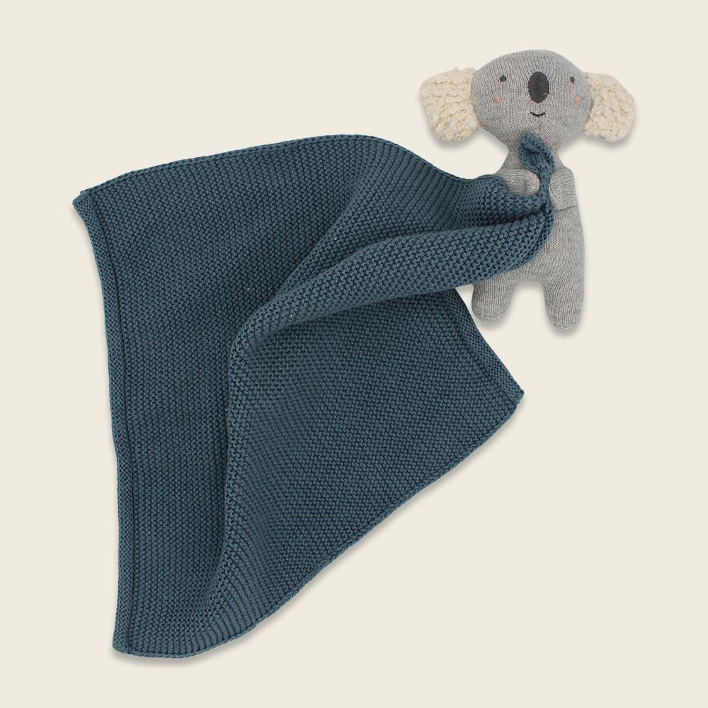Ava & Yves - Kuscheltuch mit Koala groß, blau