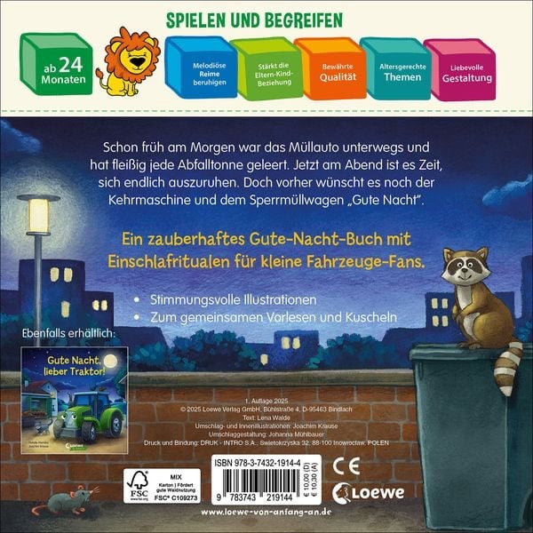 Gute Nacht, kleines Müllauto! - Lena Walde