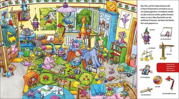 Suche und finde! Sound-Wimmelbuch - Drachen und Ritter