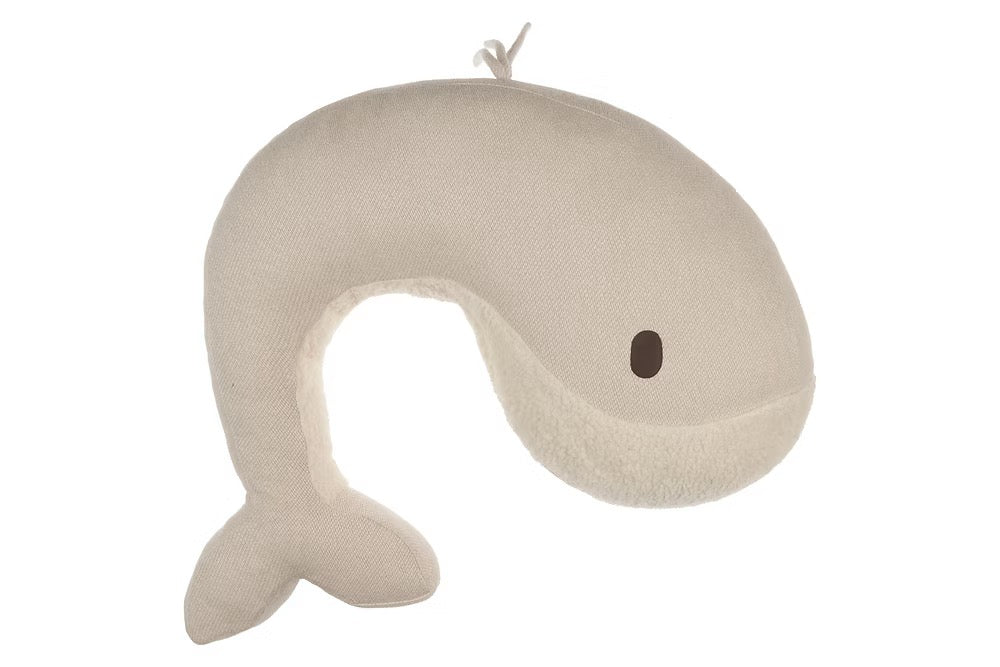 Nanami - Knitlook-teddy,  big whale - Beige - (Stillkissen)