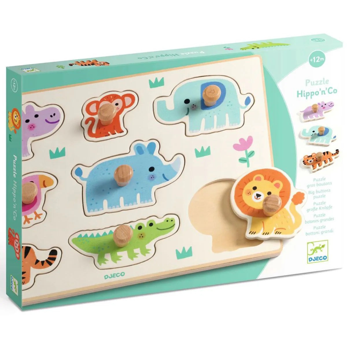 Djeco Steckpuzzle Hippo 'n' Co
