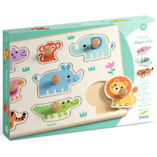 Djeco Steckpuzzle Hippo 'n' Co
