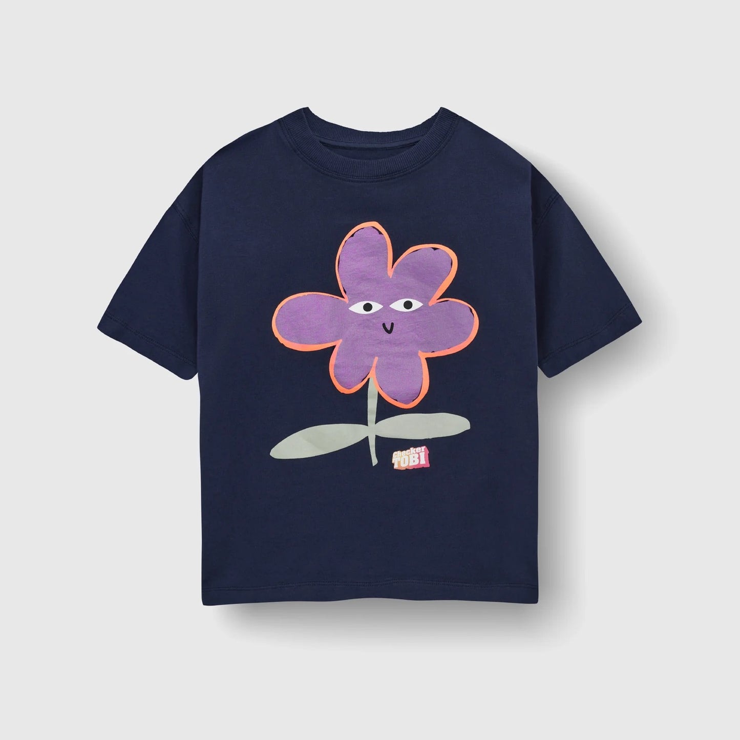 Checker Tobi T-Shirt blau/ Blume