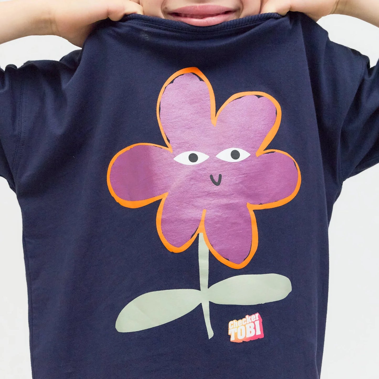 Checker Tobi T-Shirt blau/ Blume