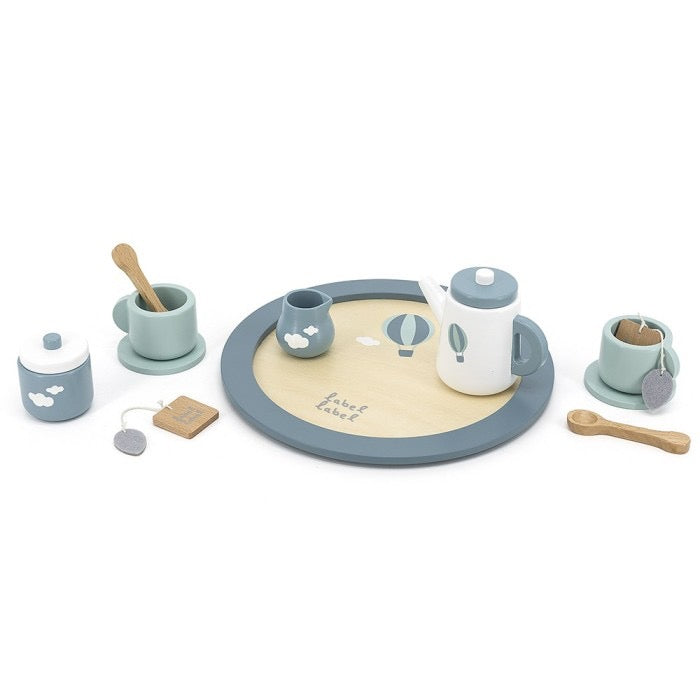 Label Label -  Tea Set Blau