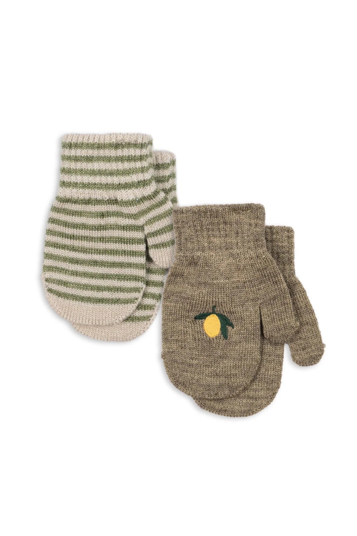 Kongessloejd - 2 Pack Filla Fäustlinge lemon/stripe