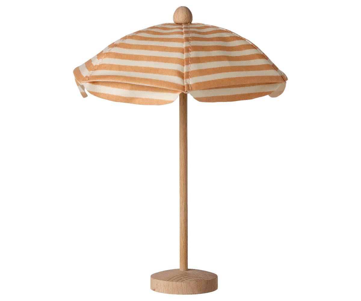 Maileg Beach umbrella, Mouse - Soft coral, Sonnenschirm