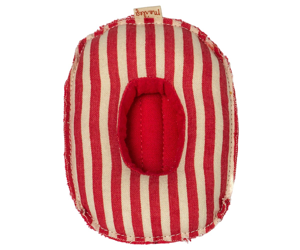 Maileg - Rubber boat, Small mouse - Red stripe