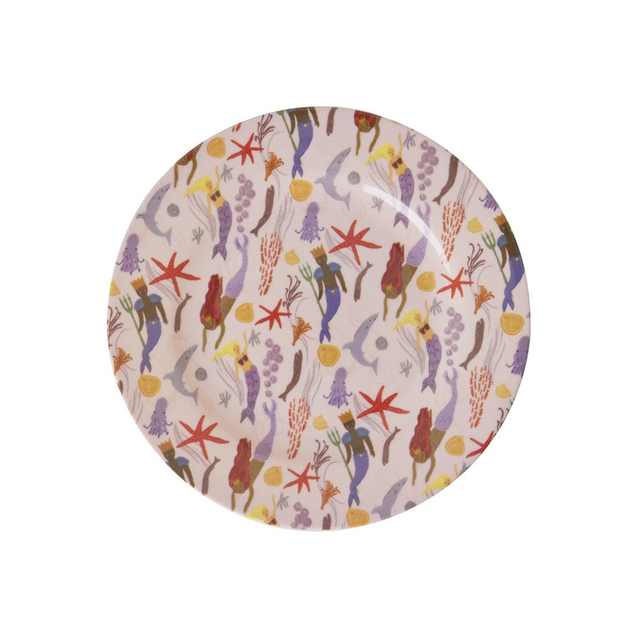 Beilagenteller -  Melamin Kinderteller Mermaid