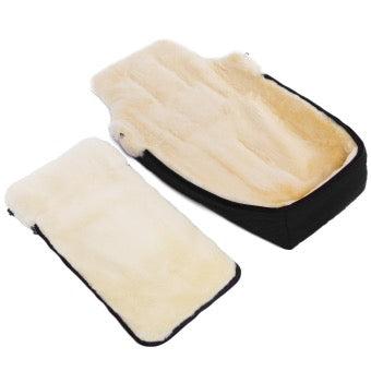 AROSA LUXE Lammfellfusssack LUXE LINE (Black)