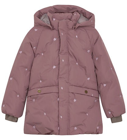Entfant Winterjacke  Rose Taupe mit Blumen