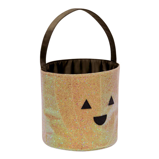 Mimi & Luna Glitzer-Kürbistasche für Halloween