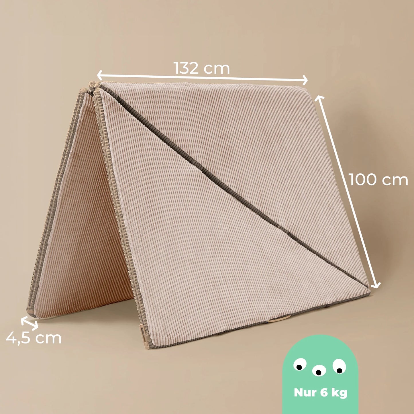 Kooja - Spielhöhle "Foldee" – Cord – Almond Milk