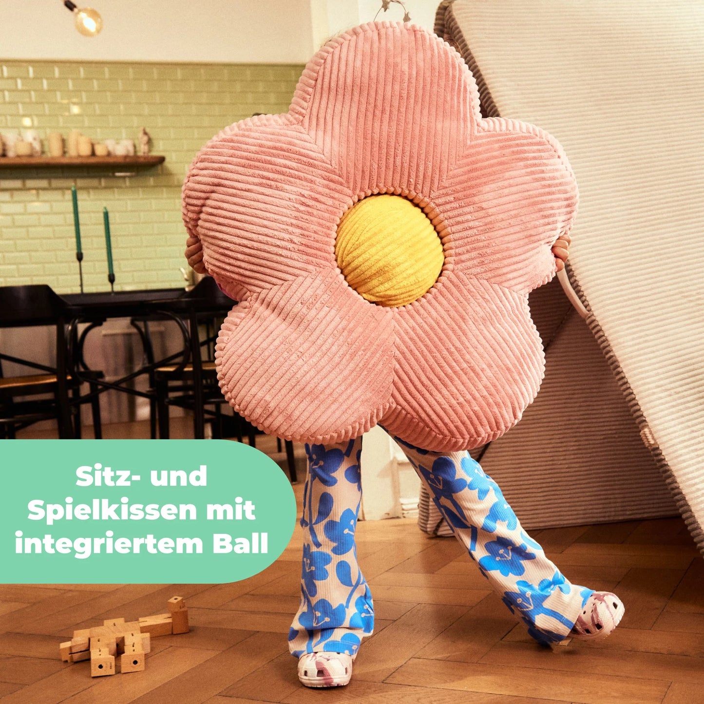 Kooja - Kissen "Flower" – Dusty Rose