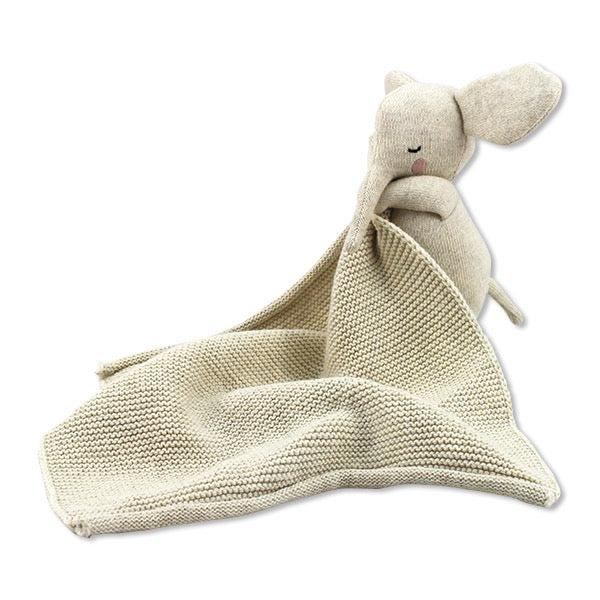 Ava & Yves - Kuscheltuch mit großem Elefanten, natur