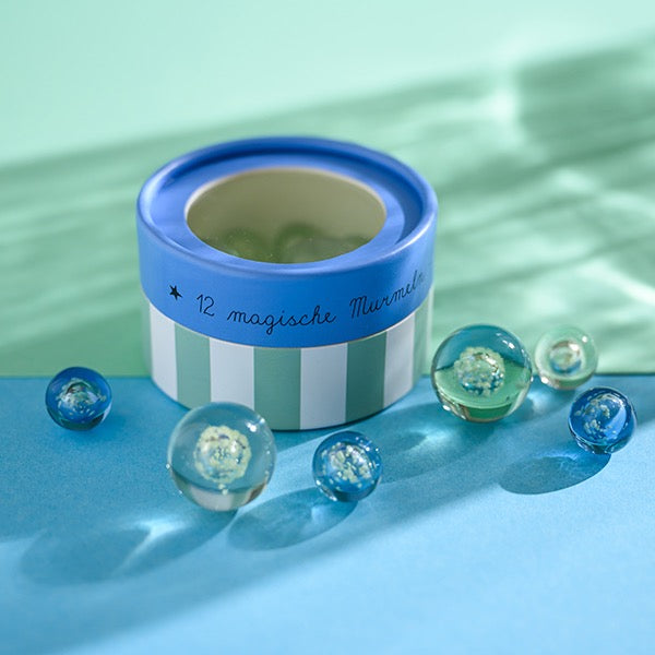 Ava & Yves - Magische Murmeln, blau – Glow in the Dark, 12 Stück in Geschenkverpackung (Kopie)