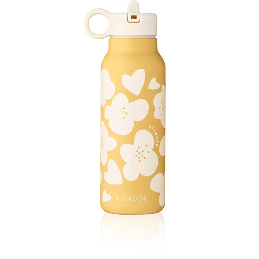 NEW // Liewood Falk Wasserflasche  350 ML FLOWER / LEMON YELLOW