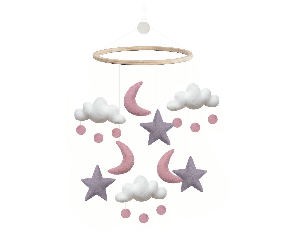 Gamcha Mobile, Cloud/Moon/Star, Pink/Purple, Sterne, Mond, Wolke