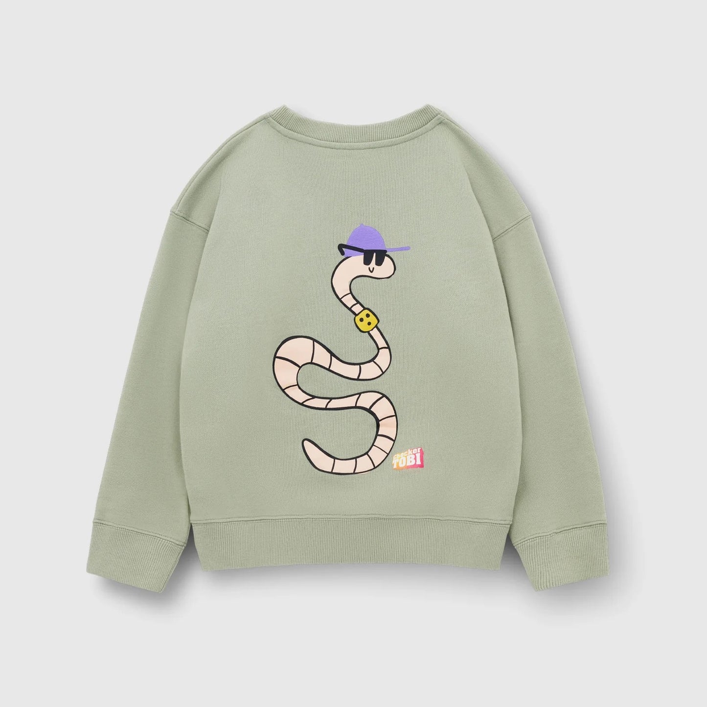 Checker Tobi Sweatshirt grün / Schlange
