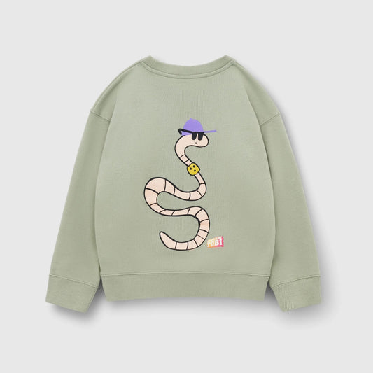 Checker Tobi Sweatshirt grün / Schlange