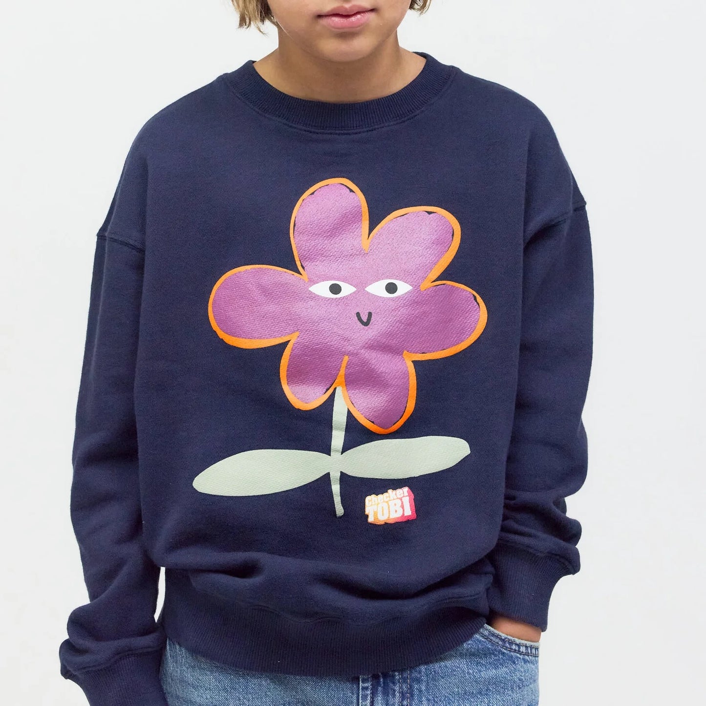 Checker Tobi Sweatshirt blau / Blume