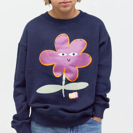 Checker Tobi Sweatshirt blau / Blume