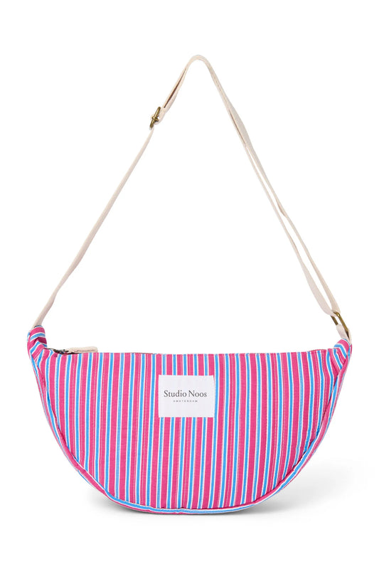 Studio Noos - Rosa Poplin Striped Adult-Gürteltasche