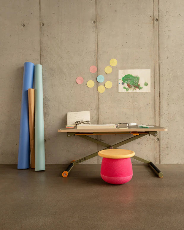 Stapelstein® Base – Modularer Kinderhocker & Balance-Basis für dynamisches Sitzen - pink