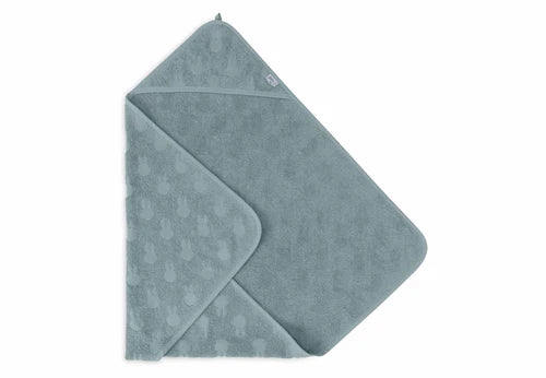 Jollein - Kapuzenhandtuch Frottee 75x75cm - Miffy Jacquard - Sea Green