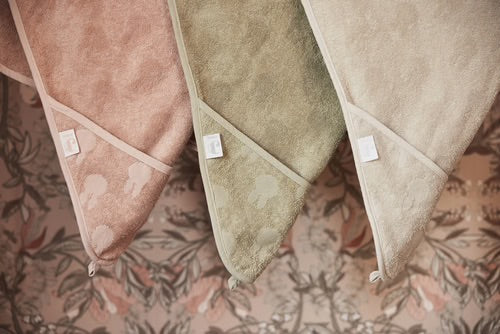 Jollein - Kapuzenhandtuch Frottee 75x75cm - Miffy Jacquard - Wild Rose