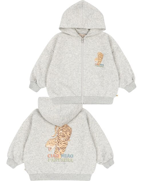 Konges Sløjd Lou Sweat Zip Hoodie – Grey Melange