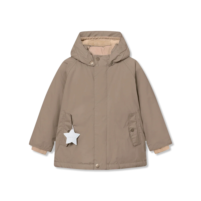Miniature MATWALLY Winterjacke mit Fleecefutter - grey brown