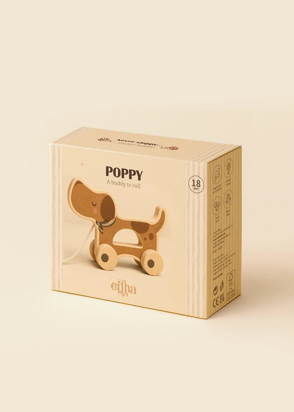 Mrs.Ertha Poppy Hundewelpe – Holzspielzeug