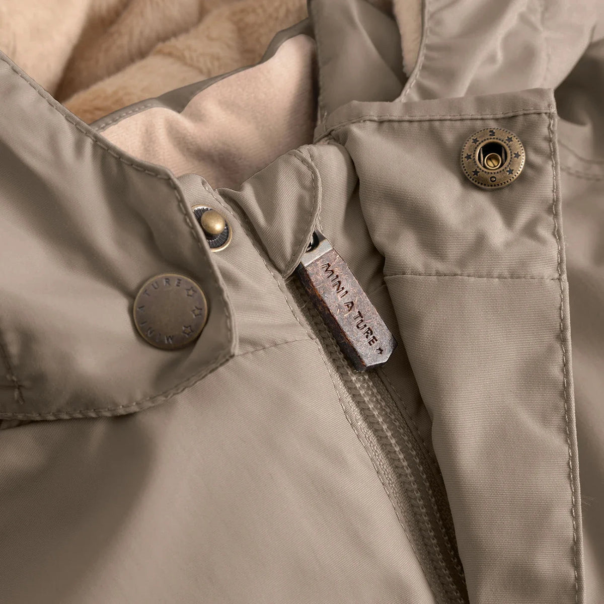 Miniature MATWALLY Winterjacke mit Fleecefutter - grey brown