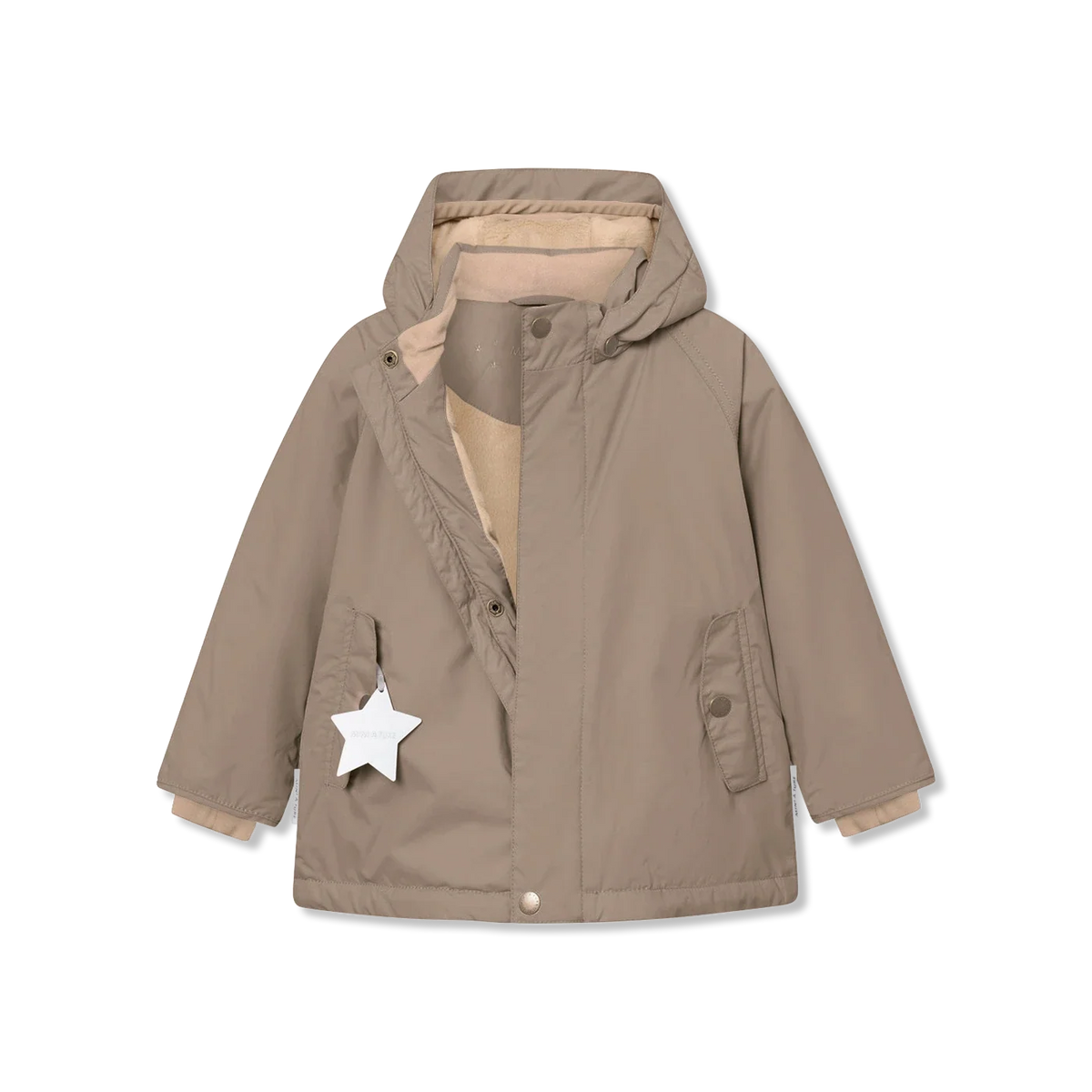 Miniature MATWALLY Winterjacke mit Fleecefutter - grey brown