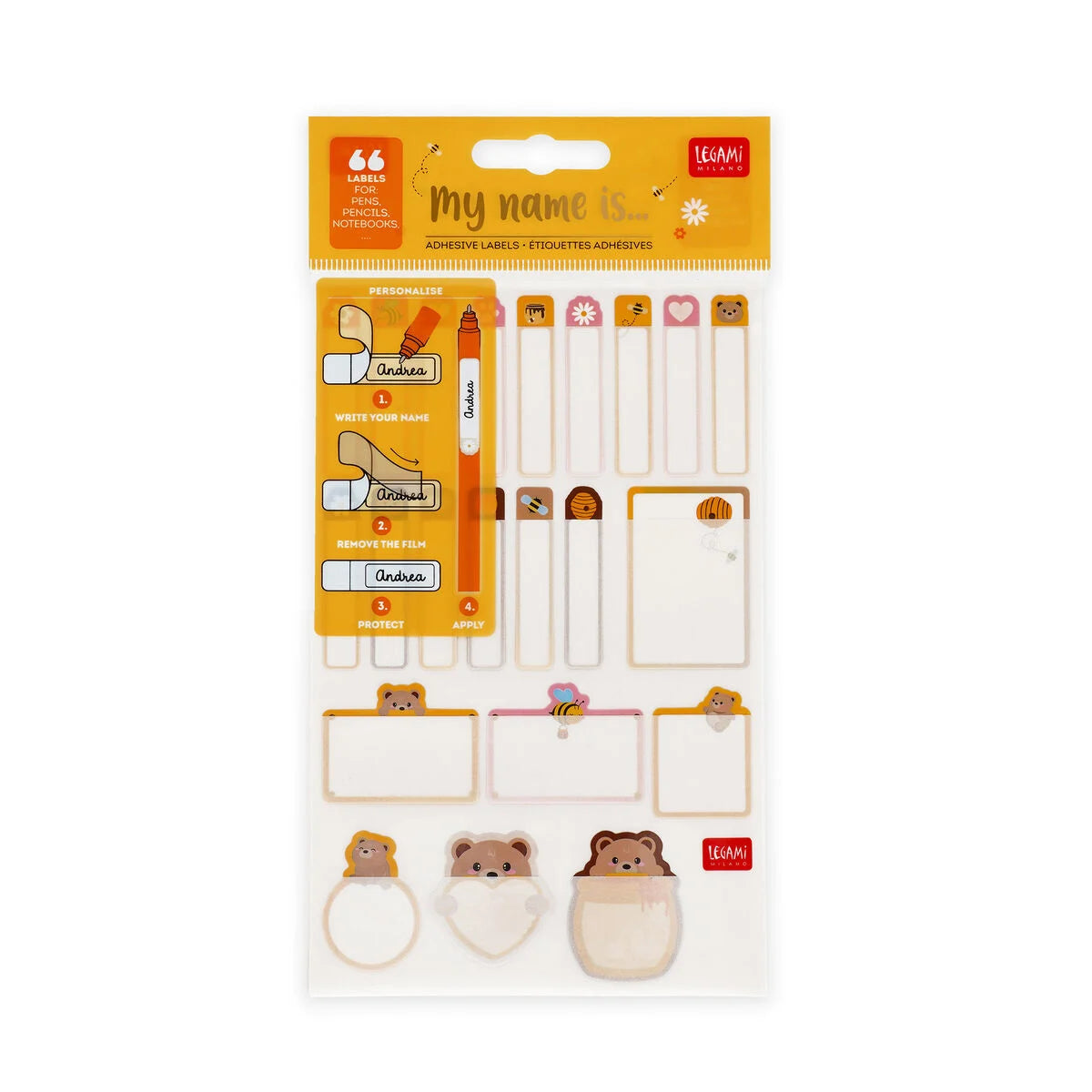 Legami - Selbstklebende Etiketten - Bear Sweet Bear