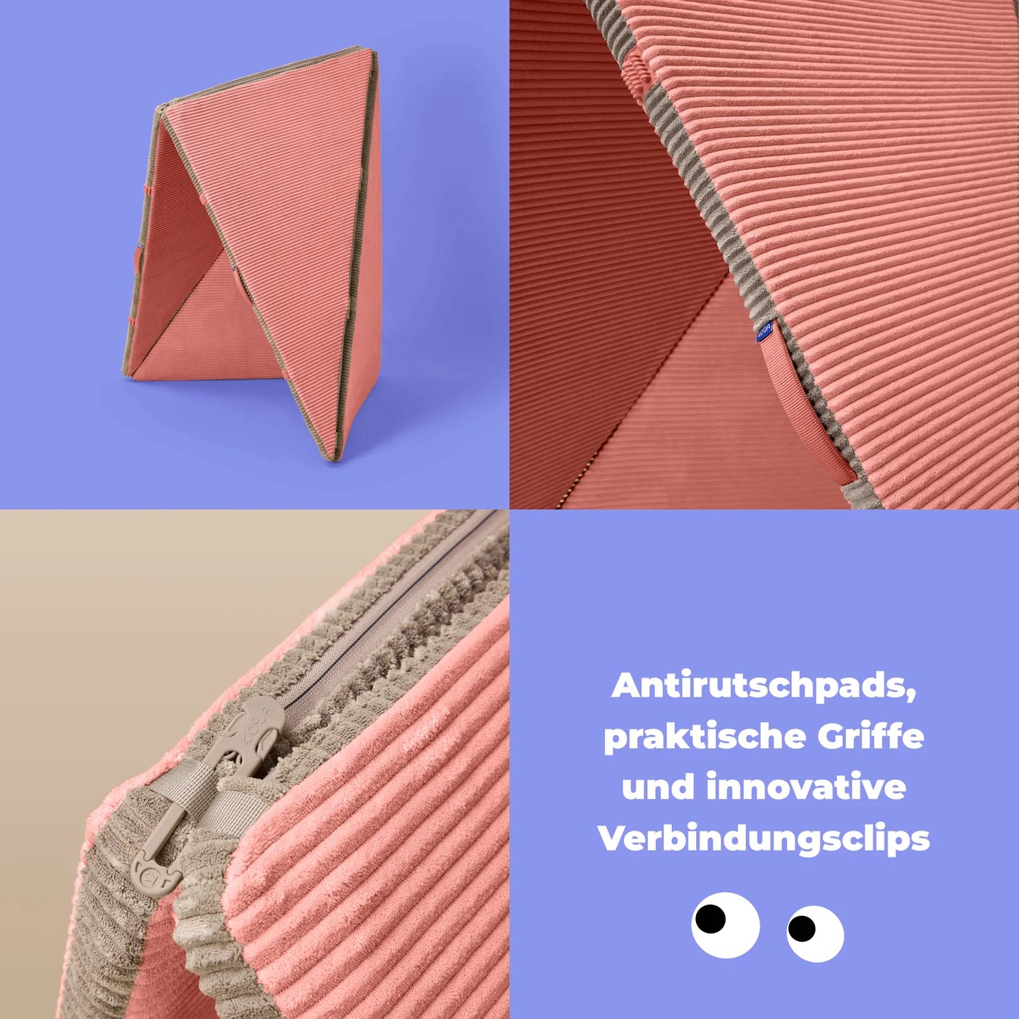 Kooja - Spielhöhle "Foldee" – Cord –Dusty Rose