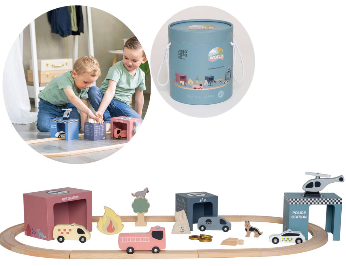 Jabadabado Spielbahnset Rettungsfahrzeuge