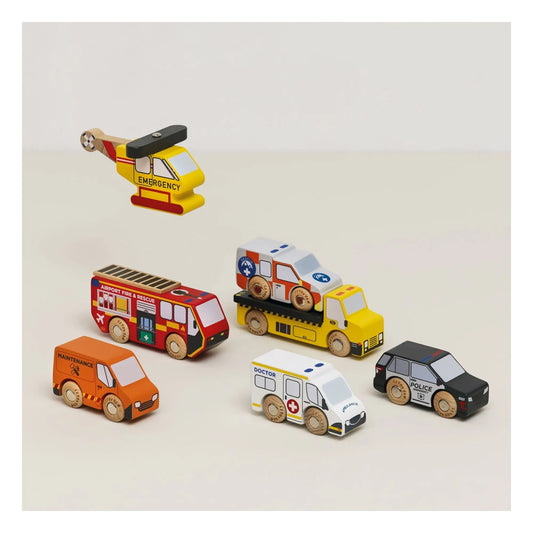 Le Toy Van - Rettungsfahrzeuge - Spielset // Rettungsfahrzeuge - aus Holz