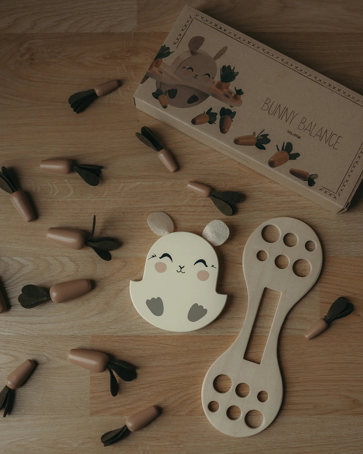 Mrs.Ertha Holzpuzzle „Hasenbalance“ – Holzpuzzle