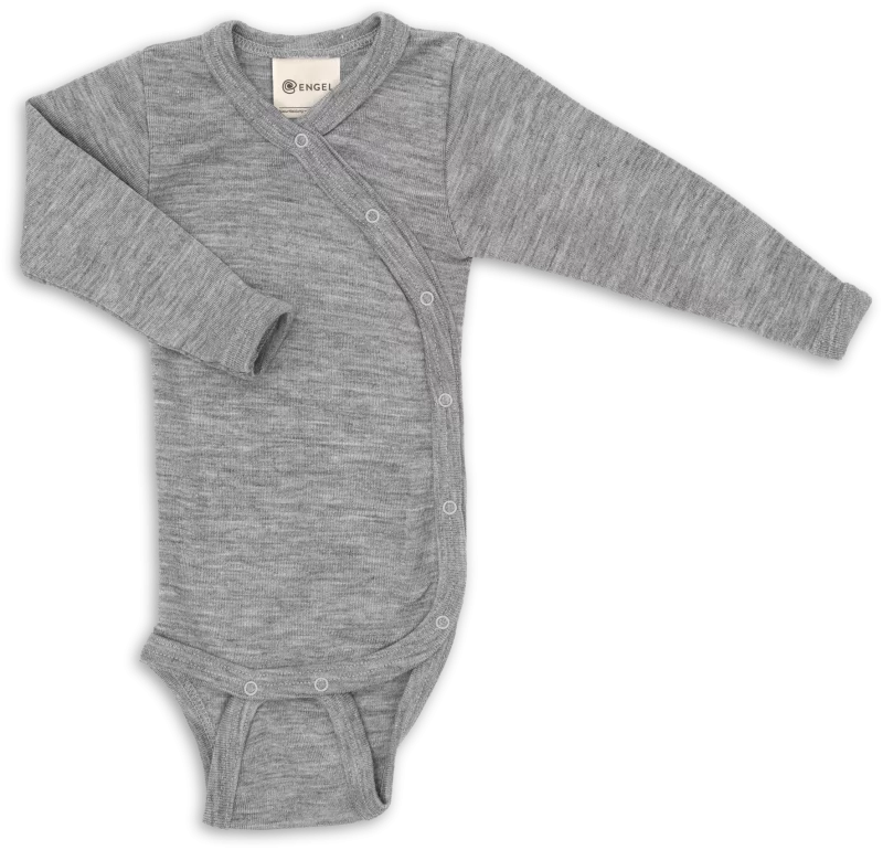Engel Wickelbody GOTS Light Grey Melange