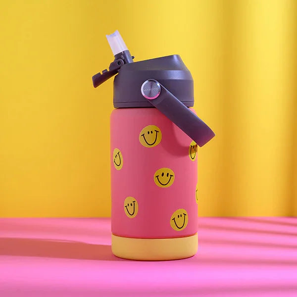Ava & Yves - Trinkflasche Smiley Rose 350ml