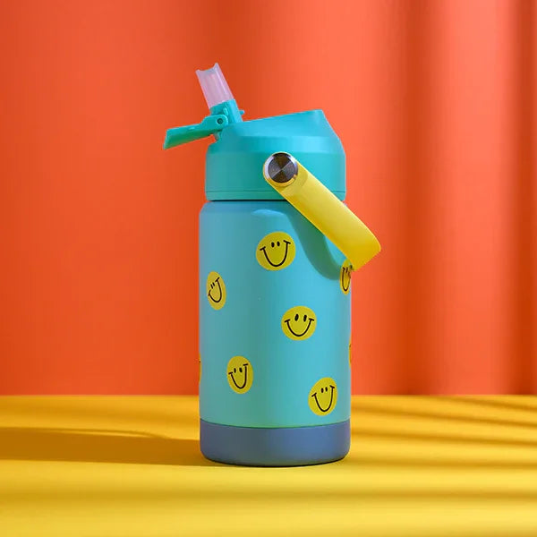 Ava & Yves - Trinkflasche Smiley Blue 350ml