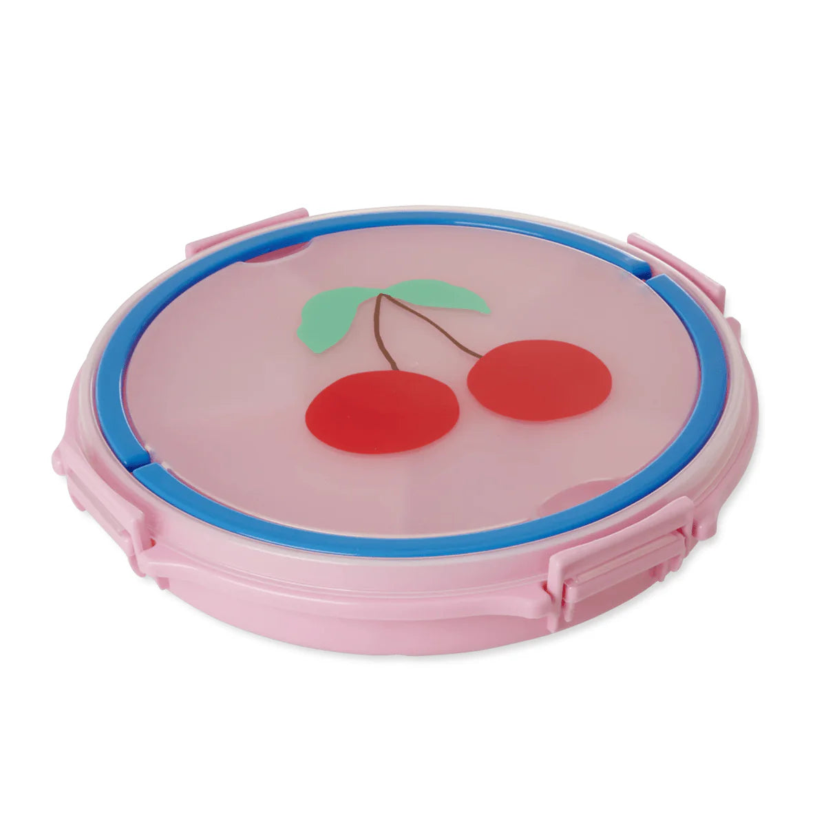 Rice - Serving Tray with Handle -Kirsche Print - Rosa / Snackbox