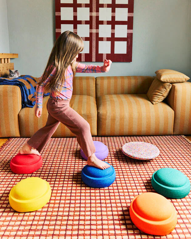Stapelstein® Rainbow Set – 7-teiliges Set mit Balance Board für Spiel & Bewegung classic