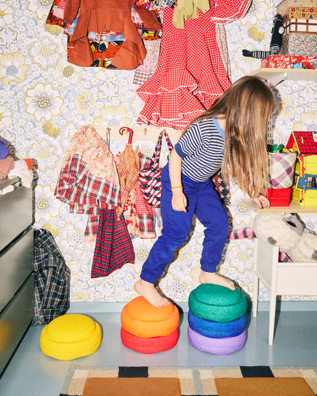 Stapelstein® Rainbow Set – 7-teiliges Set mit Balance Board für Spiel & Bewegung classic