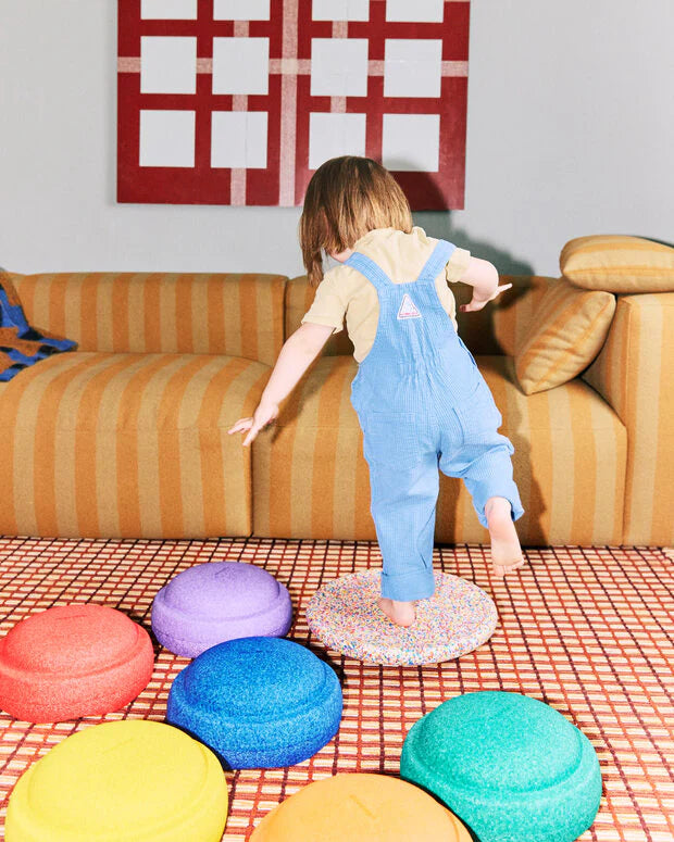 Stapelstein® Rainbow Set – 7-teiliges Set mit Balance Board für Spiel & Bewegung classic